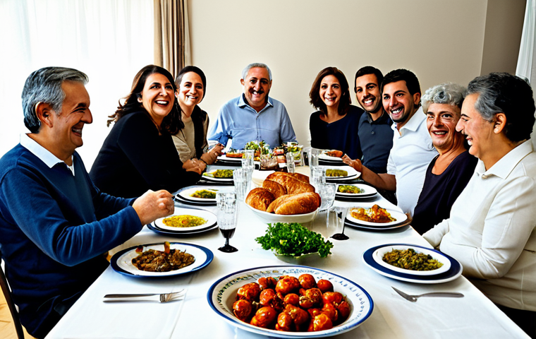 **

"A large Greek family gathered around a long table laden with food, celebrating a Sunday feast, laughter and conversation filling the air, multi-generational family members present, traditional Greek dishes visible, warm and inviting atmosphere, fully clothed, appropriate content, safe for work, perfect anatomy, natural proportions, professional family portrait, modest attire, family-friendly."

**